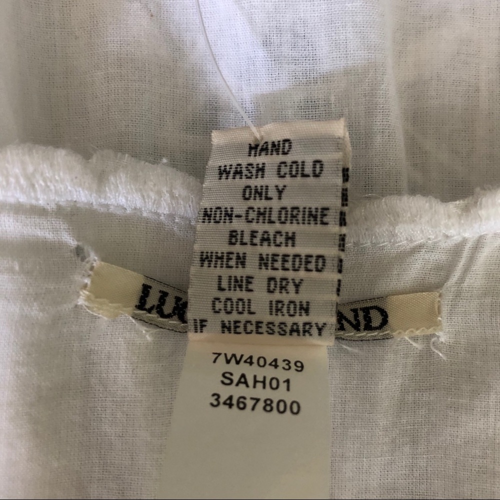 Lucky Brand White Cotton Top w Openwork Embroidery - Picture 16 of 16